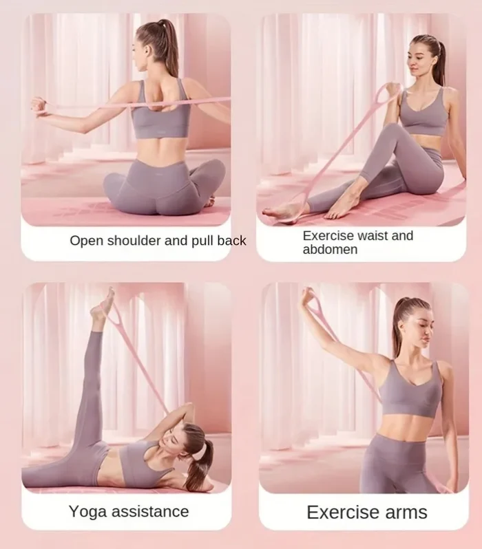 Pilates Resistance Bands with Silicone Coating - Non-Slip Yoga Straps for Home Gym, Stretching & Rehabilitation Exercises