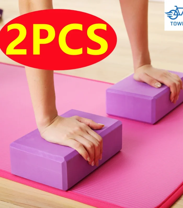 2PCS EVA Gym Blocks Foam Brick Training Exercise Fitness Equipment Dance Yoga Auxiliary Tool Stretching Body Shaping Yoga Blocks